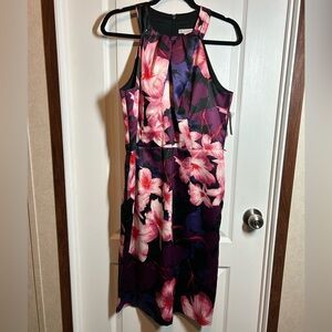 Floral Halter Dress - Pink and Purple Dress Barn NWT - Size 14
